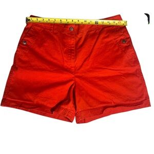 Bright Red Casual Shorts